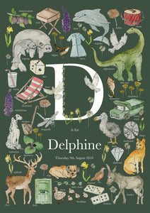 Personalised Letter D Children's Print