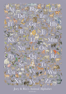 Personalised Lavender Alphabet Children's Print