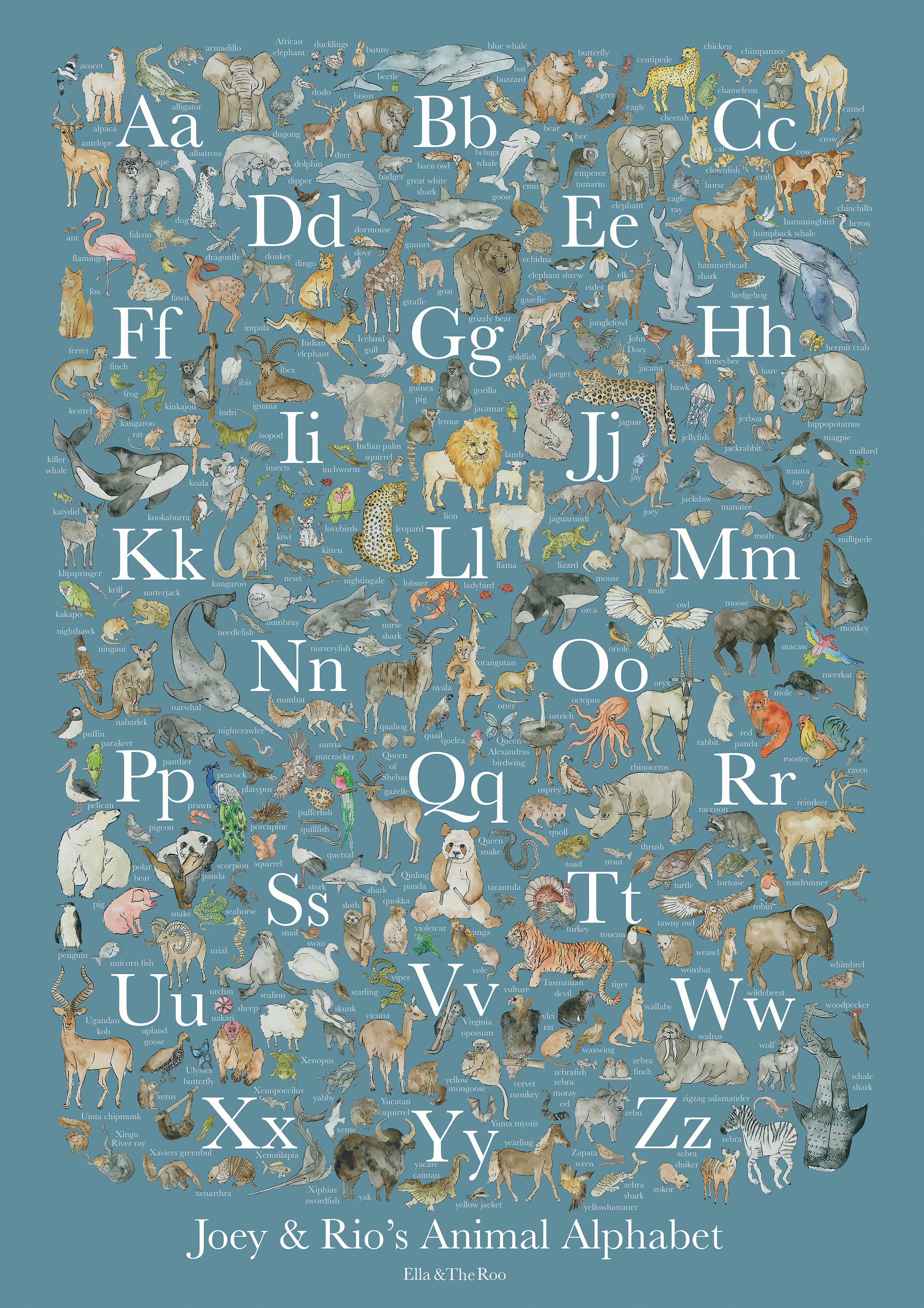 Personalised Sky Alphabet Children's Print