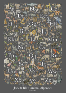 Personalised Slate Alphabet Children's Print