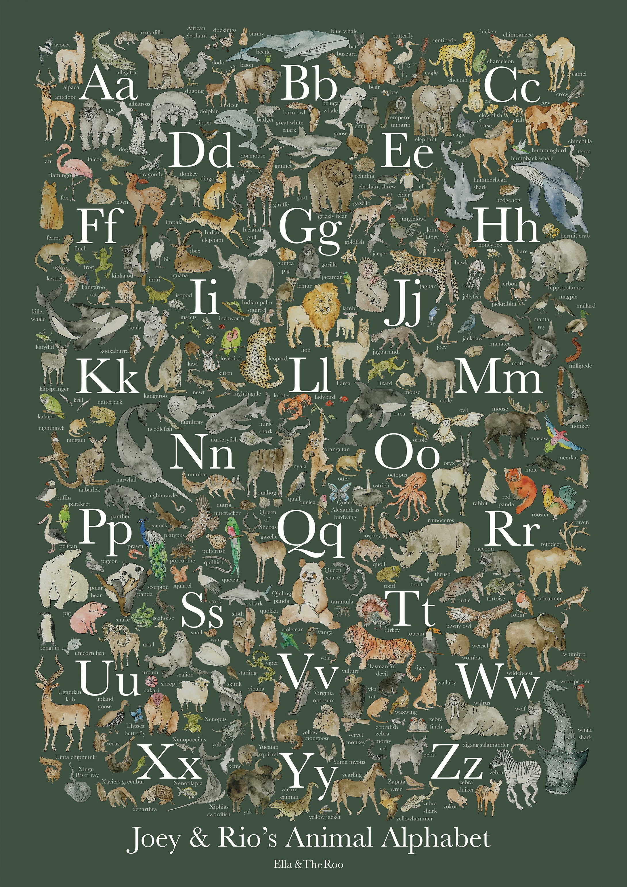 Personalised Forest Alphabet Children's Print